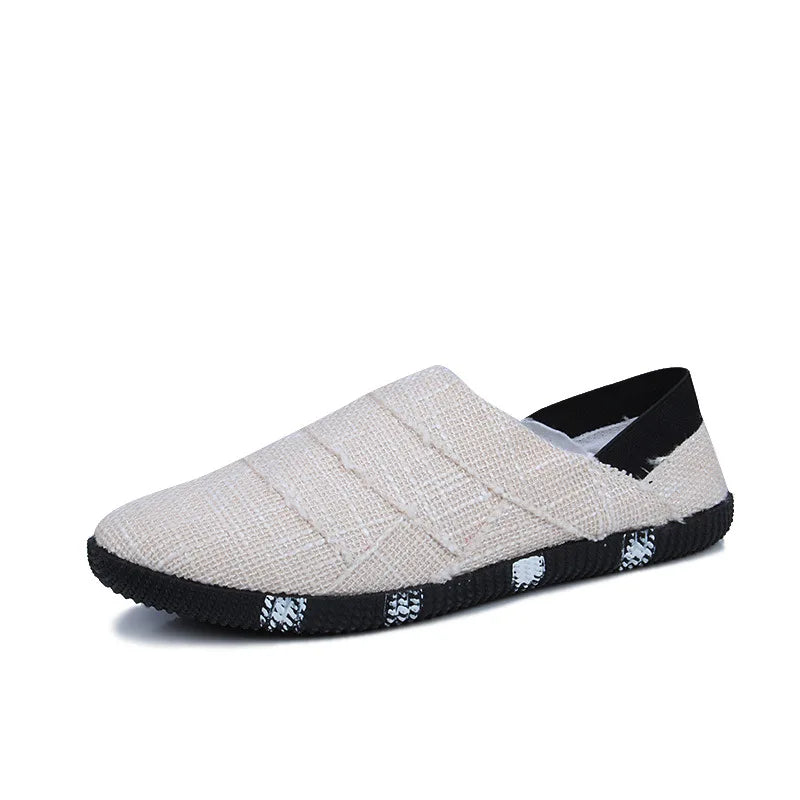 Light & Stylish Canvas Espadrilles with Hemp Sole for Men - Elias-Beige-6.5-Nora Luxe