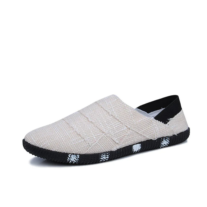 Light & Stylish Canvas Espadrilles with Hemp Sole for Men - Elias-Beige-6.5-Nora Luxe