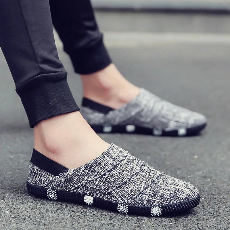 Light & Stylish Canvas Espadrilles with Hemp Sole for Men - Elias-Gray-6.5-Nora Luxe