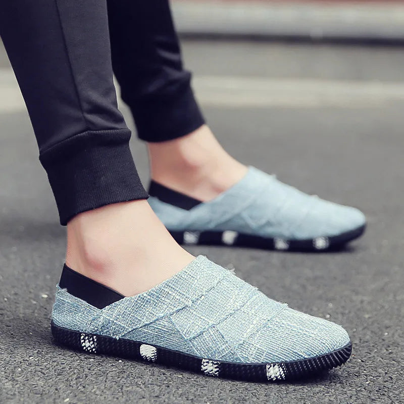 Light & Stylish Canvas Espadrilles with Hemp Sole for Men - Elias-Light blue-6.5-Nora Luxe