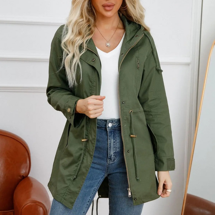 Light & Stylish Women's Summer Jacket with Long Fit – Amira-Green-S-Nora Luxe