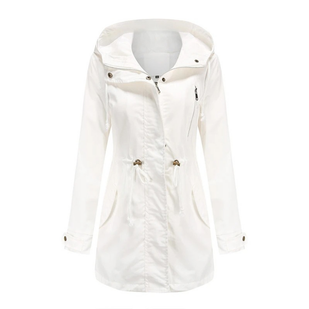 Light & Stylish Women's Summer Jacket with Long Fit – Amira-White-S-Nora Luxe