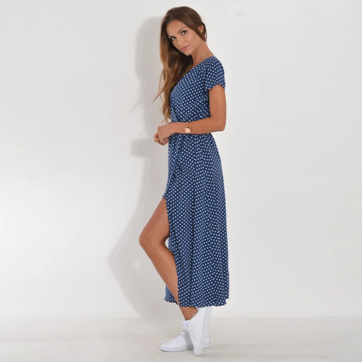 Light Summer Dress - Avery-red-blue-S-Nora Luxe