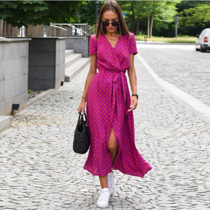 Light Summer Dress - Avery-red dot-S-Nora Luxe