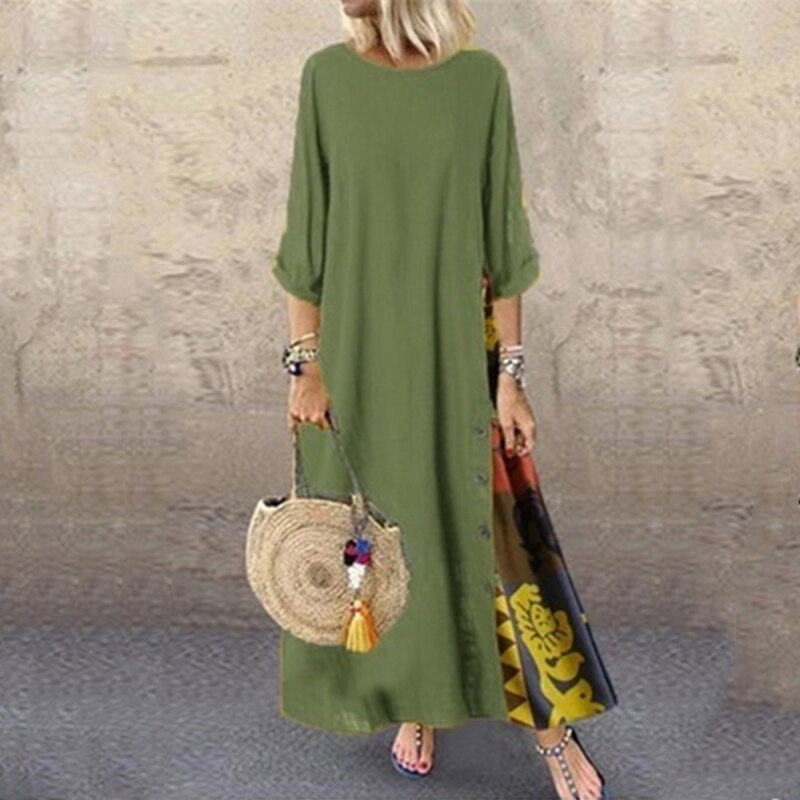 Light Summer Dress with Timeless Design – Nadine-Green-S-State of Style