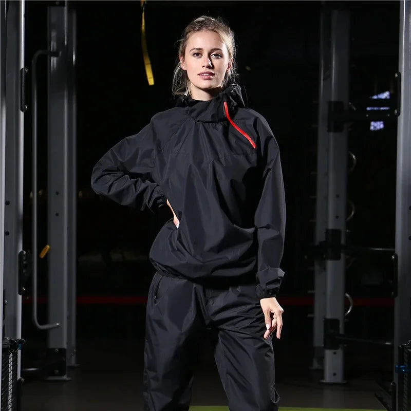 Light Unisex Training Set with Zipper & Hood – Remo-Ladies' Black-S-Nora Luxe