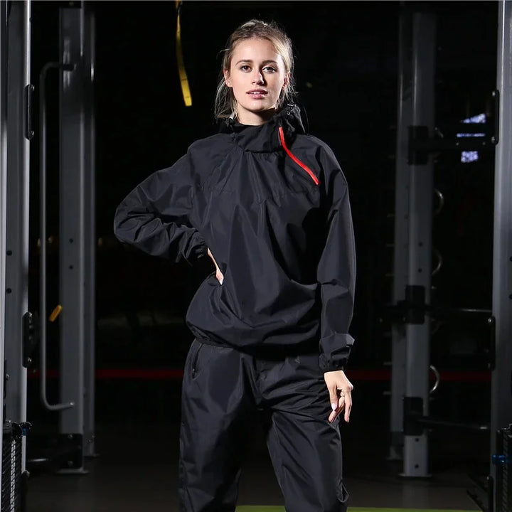 Light Unisex Training Set with Zipper & Hood – Remo-Ladies' Black-S-Nora Luxe