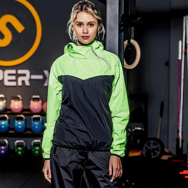 Light Unisex Training Set with Zipper & Hood – Remo-Ladies' Green-S-Nora Luxe