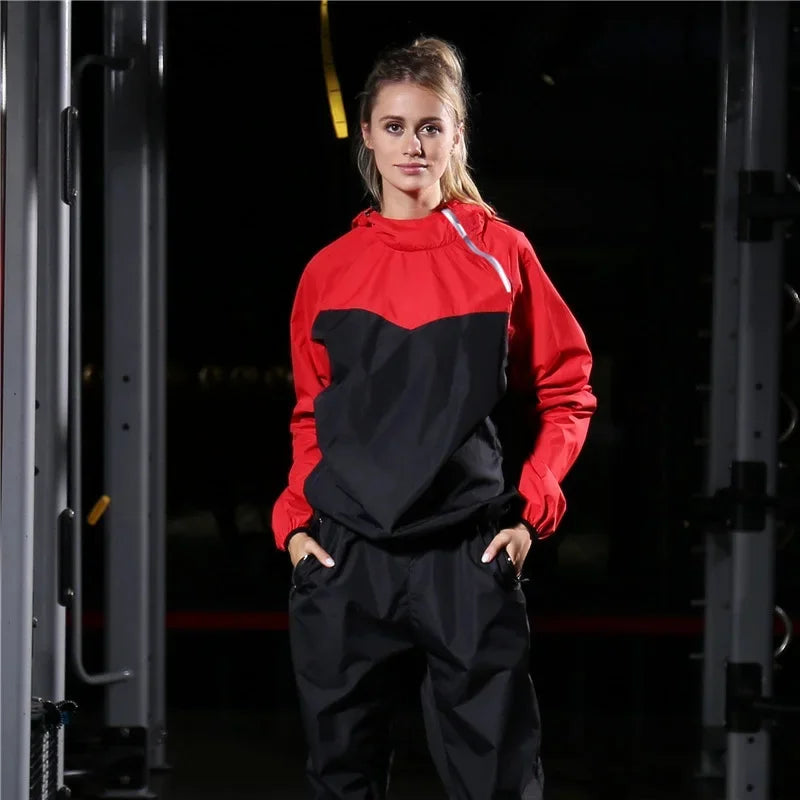 Light Unisex Training Set with Zipper & Hood – Remo-Ladies' Red-S-Nora Luxe