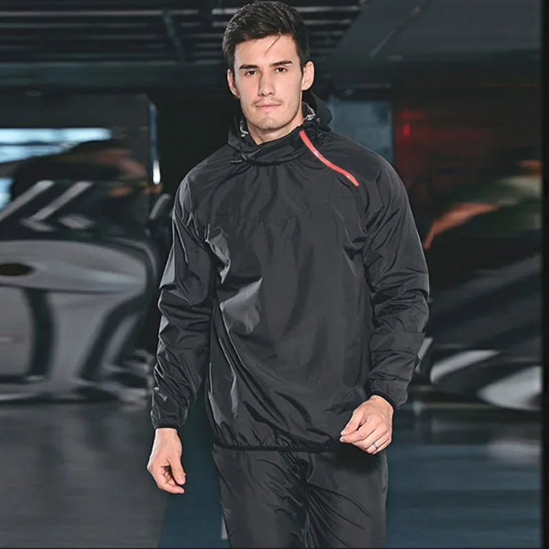 Light Unisex Training Set with Zipper & Hood – Remo-Men's Black-S-Nora Luxe