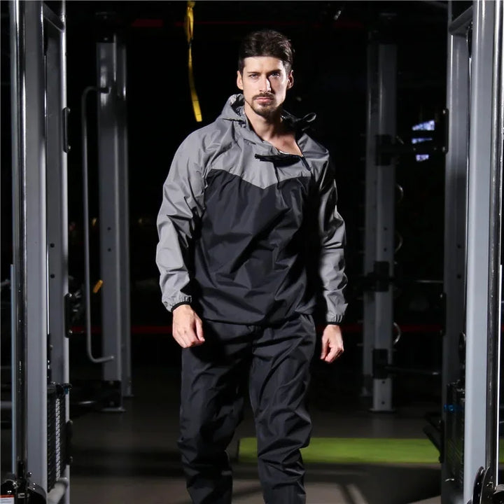 Light Unisex Training Set with Zipper & Hood – Remo-Men's Gray-S-Nora Luxe