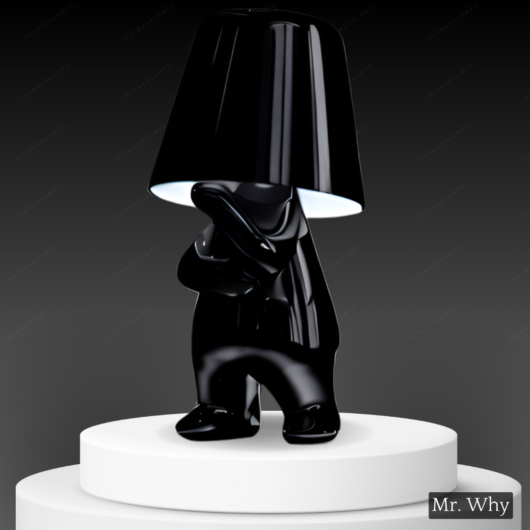 Lighting lamp for Thinkers - BrightMind-Black-Mr. Why-Nora Luxe