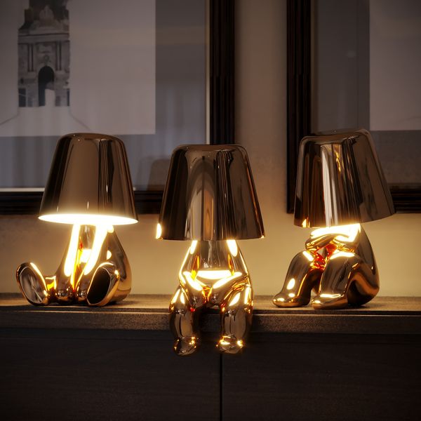 Lighting lamp for Thinkers - BrightMind-Gold-Mr. What-Nora Luxe