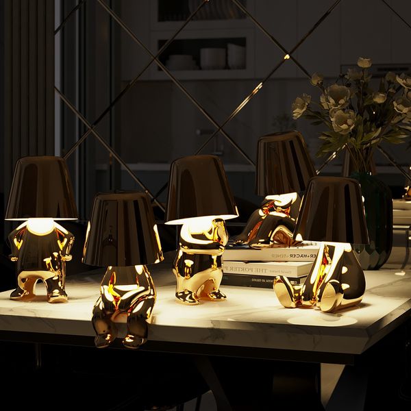 Lighting lamp for Thinkers - BrightMind-Gold-Mr. What-Nora Luxe