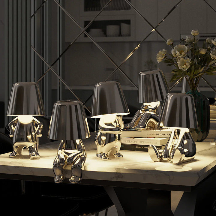 Lighting lamp for Thinkers - BrightMind-Gold-Mr. What-Nora Luxe