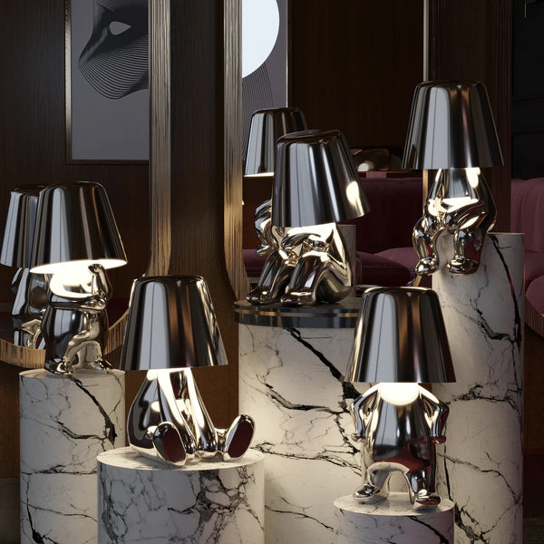 Lighting lamp for Thinkers - BrightMind-Gold-Mr. What-Nora Luxe