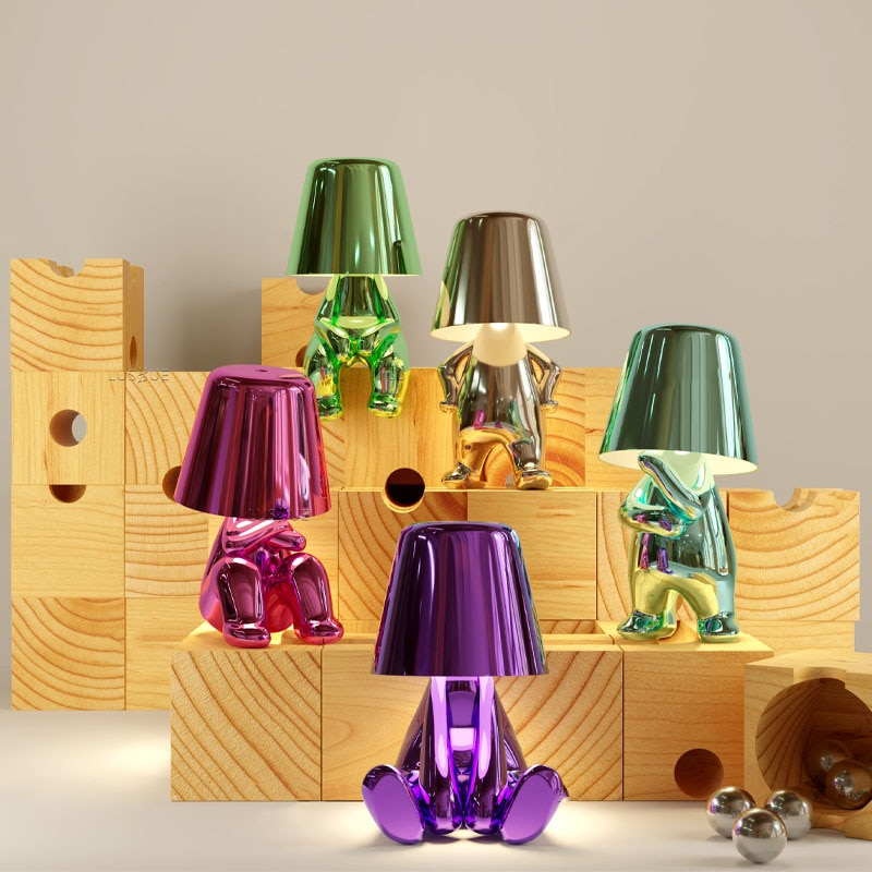 Lighting lamp for Thinkers - BrightMind-Gold-Mr. What-Nora Luxe