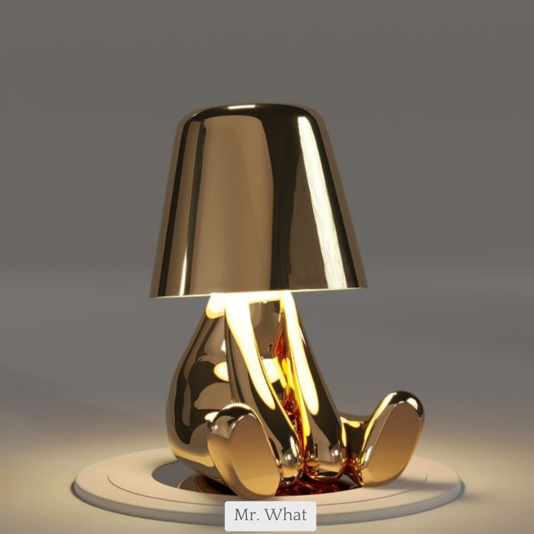 Lighting lamp for Thinkers - BrightMind-Gold-Mr. What-Nora Luxe