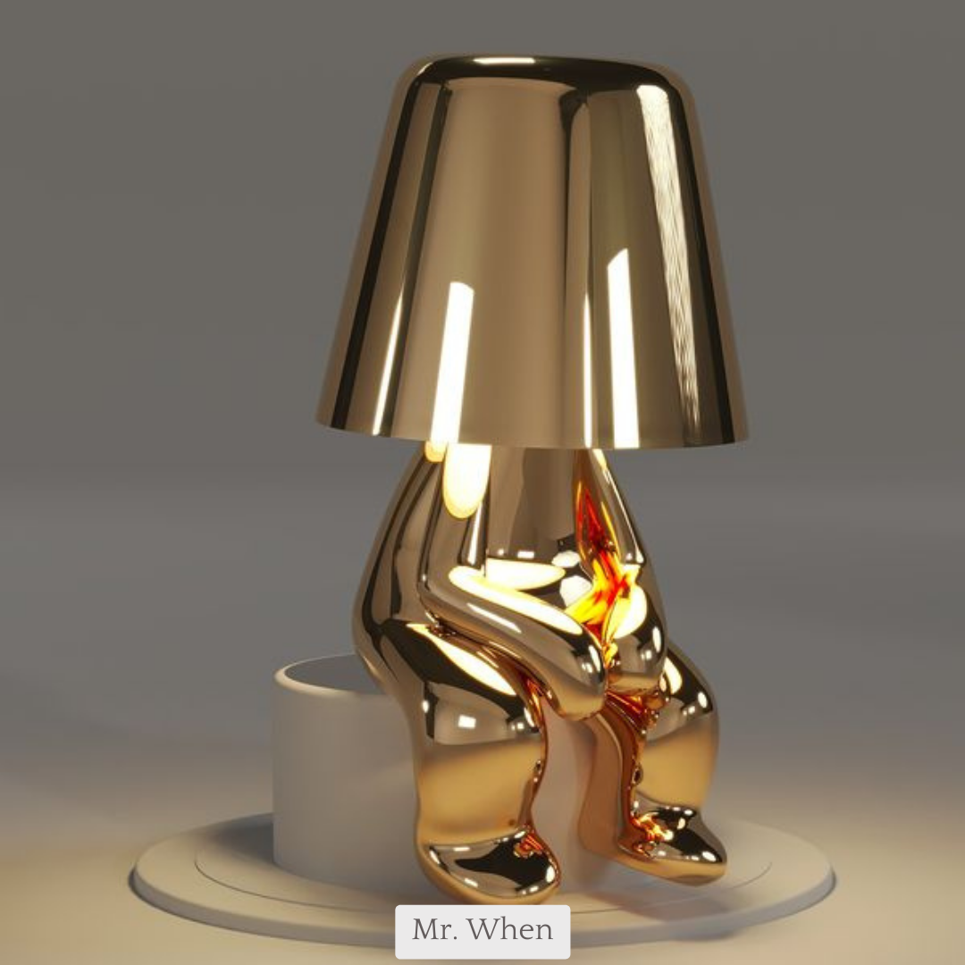 Lighting lamp for Thinkers - BrightMind-Gold-Mr. When-Nora Luxe