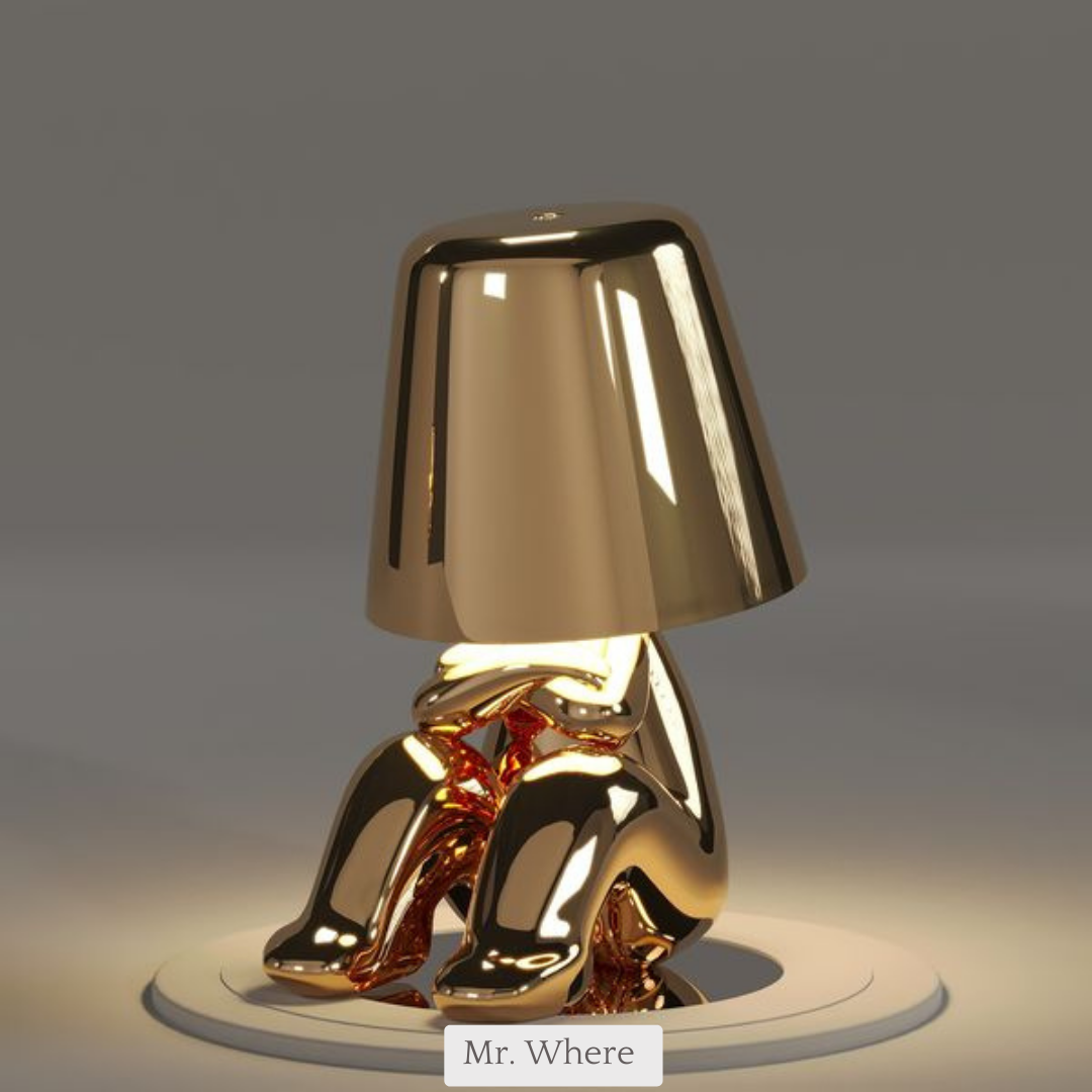Lighting lamp for Thinkers - BrightMind-Gold-Mr. Where-Nora Luxe