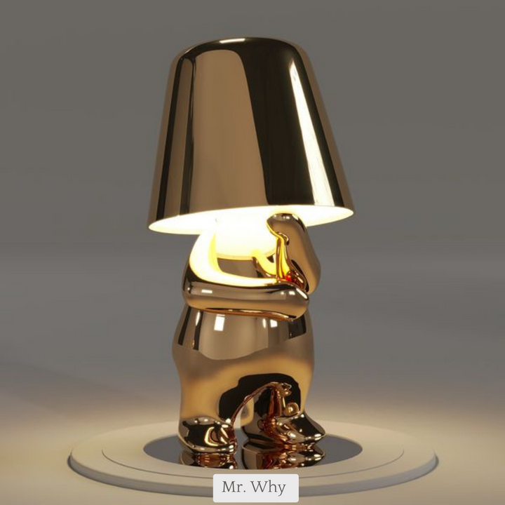 Lighting lamp for Thinkers - BrightMind-Gold-Mr. Why-Nora Luxe