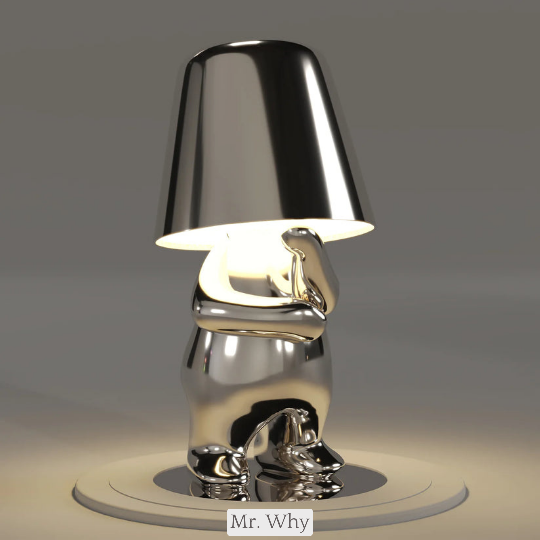 Lighting lamp for Thinkers - BrightMind-Silver-Mr. Why-Nora Luxe