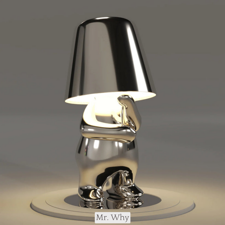 Lighting lamp for Thinkers - BrightMind-Silver-Mr. Why-Nora Luxe
