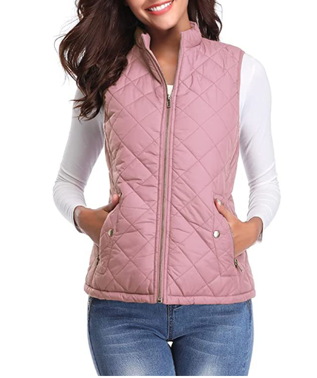 Lightly Padded Stylish Women's Bodywarmer - Lara-Pink-S-Nora Luxe