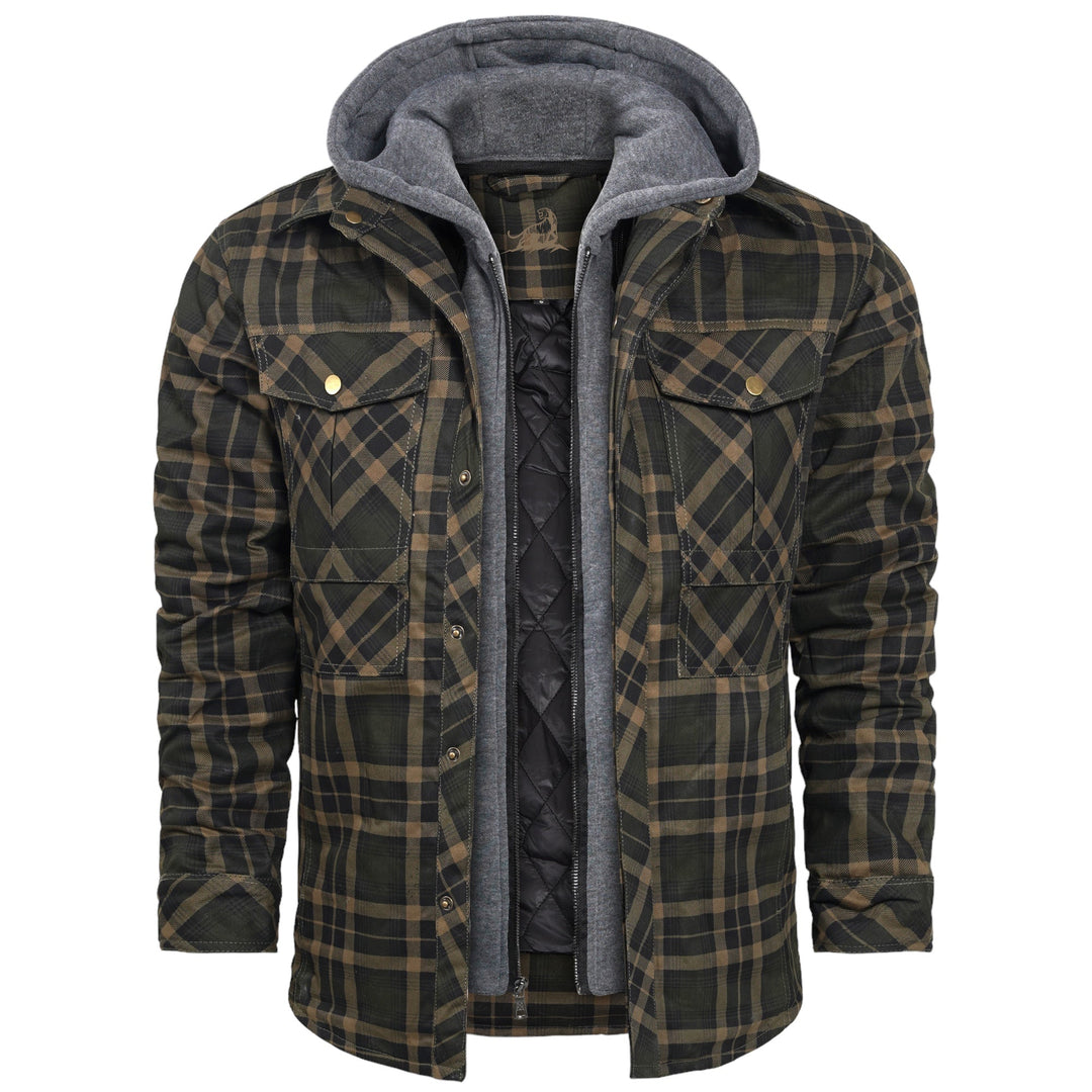 Lightweight Autumn Jacket for Men - Vertex-Dark Olive Green-S-Nora Luxe