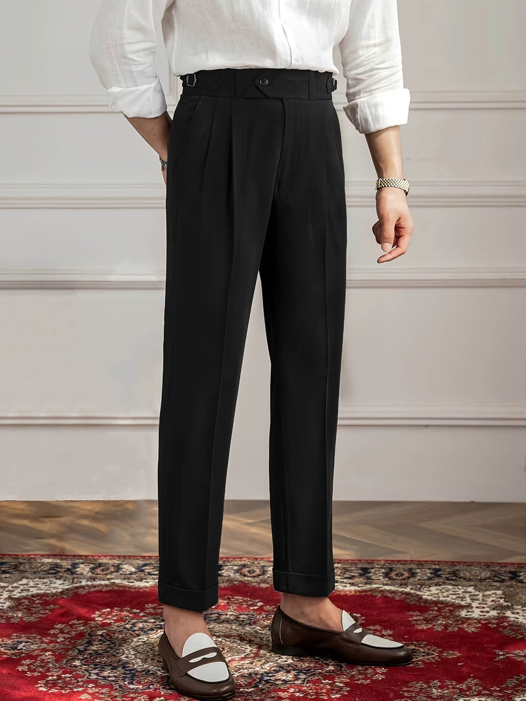 Lightweight Black Business Trousers for Men - Finn-S-Nora Luxe