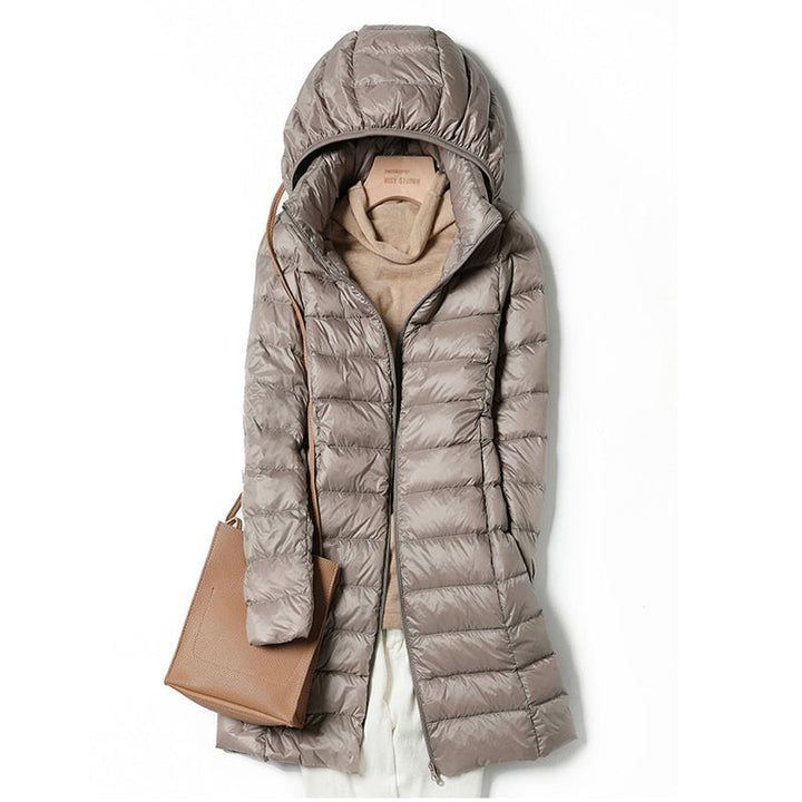 Lightweight Casual Women's Winter Jacket - Nova-Khaki-M-Nora Luxe