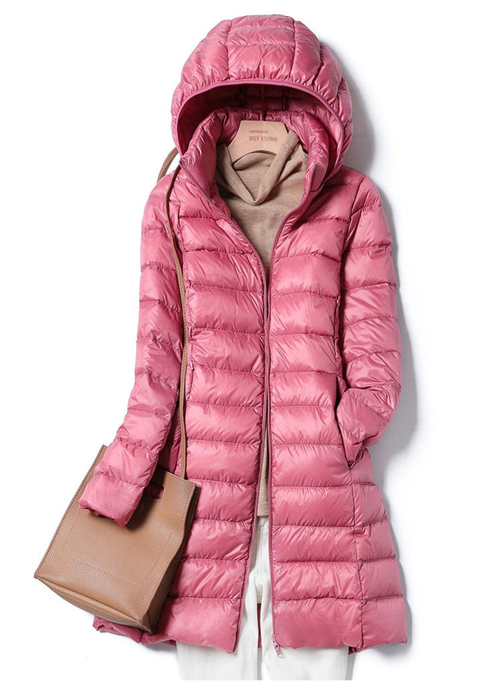 Lightweight Casual Women's Winter Jacket - Nova-Pink-M-Nora Luxe