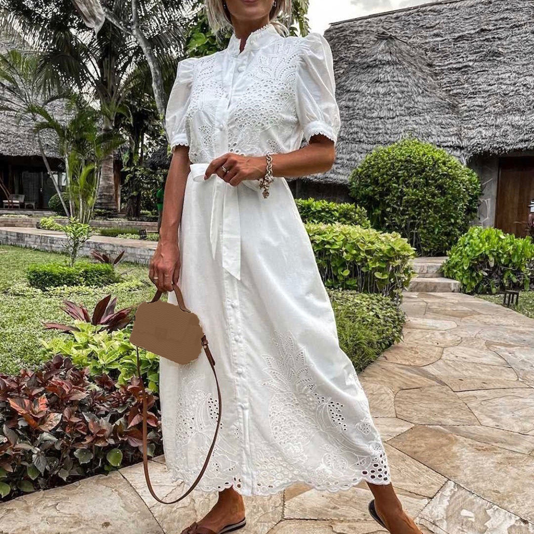 Lightweight Maxi Dress - Marielle-White-S-Nora Luxe