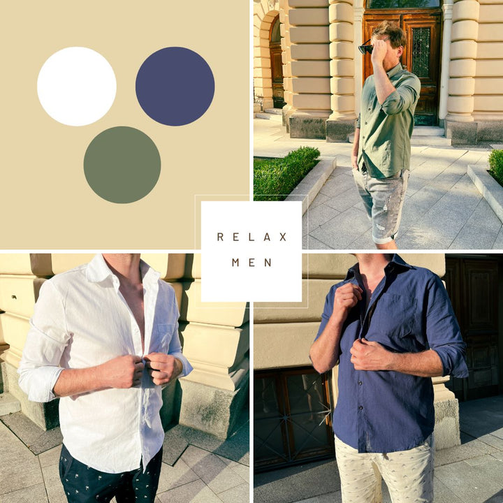 Lightweight Men's Cotton Shirt - Elias-Green-M-Nora Luxe