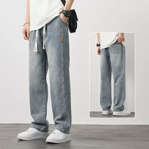Lightweight Men's Jeans with Straight Leg – Julian-Gray-M-Nora Luxe