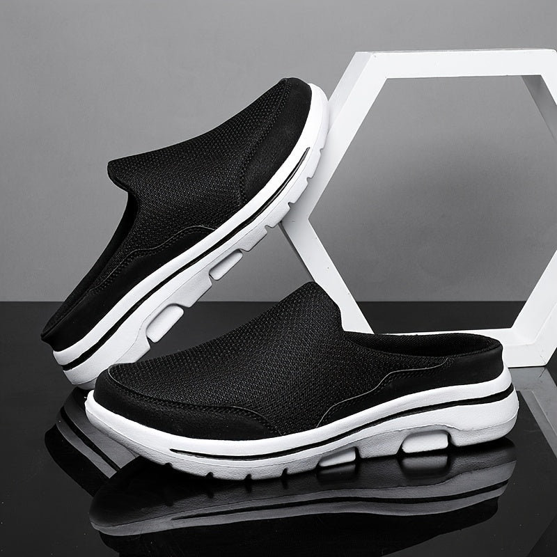 Lightweight Men's Slip-On Slippers with Comfortable Footbed - Lucas-Black-2.5-Nora Luxe