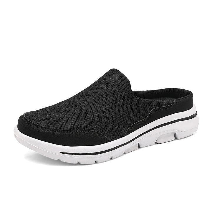 Lightweight Men's Slip-On Slippers with Comfortable Footbed - Lucas-Black-2.5-Nora Luxe