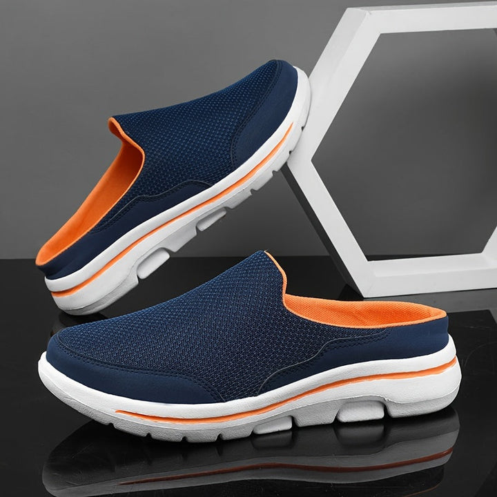 Lightweight Men's Slip-On Slippers with Comfortable Footbed - Lucas-Blue-2.5-Nora Luxe