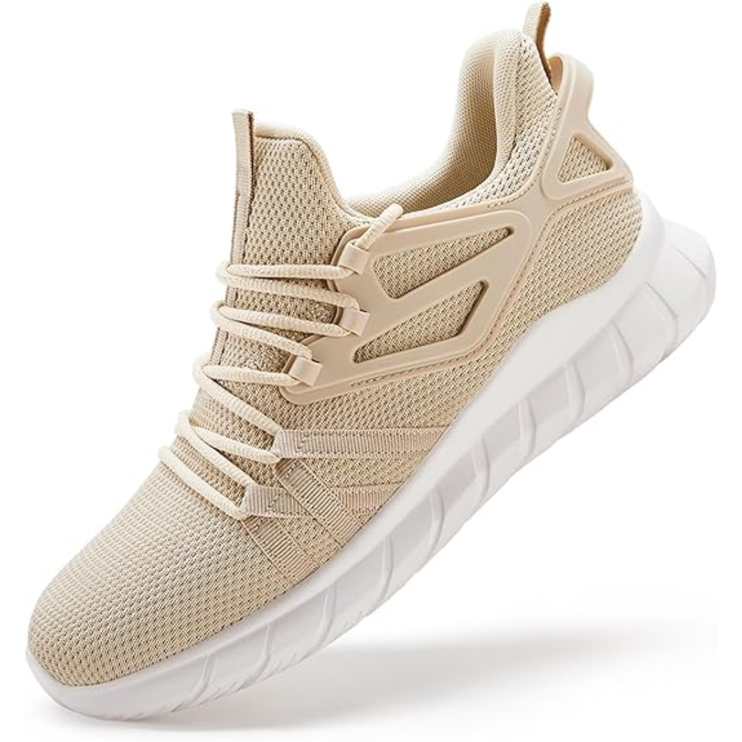 Lightweight Mesh Women's Hiking Sneakers - Georgia-Beige-3.0-Nora Luxe