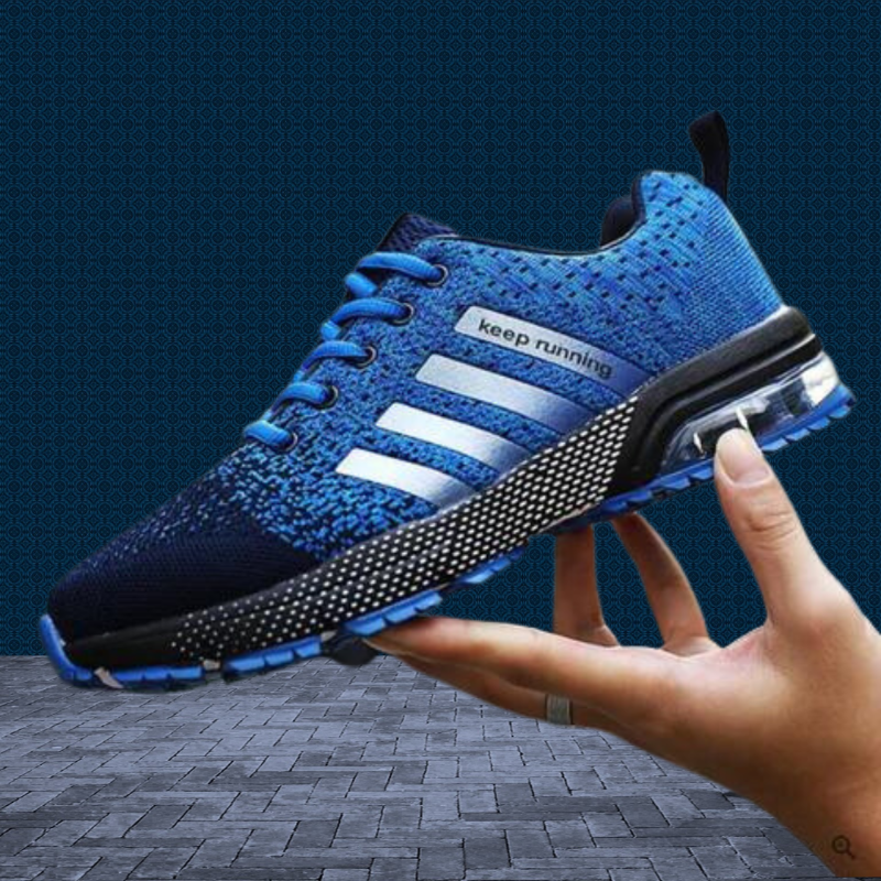 Lightweight Orthopaedic Sneakers - AeroFlex-Blue-3.5-Nora Luxe