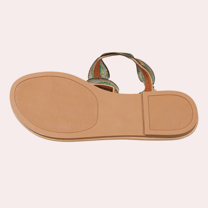 Lightweight Summer Sandals for Women - Lina-Green-3-Nora Luxe