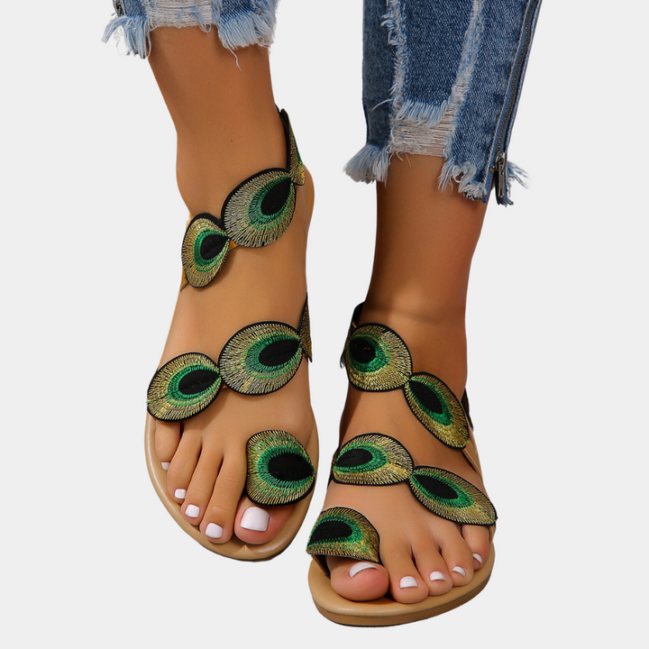 Lightweight Summer Sandals for Women - Lina-Green-3-Nora Luxe