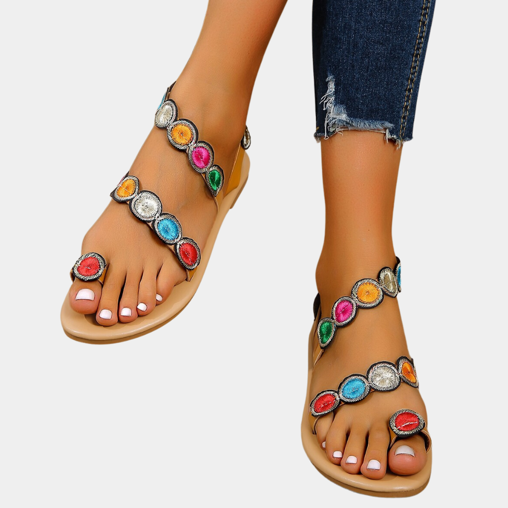 Lightweight Summer Sandals for Women - Lina-Multicolored-3-Nora Luxe