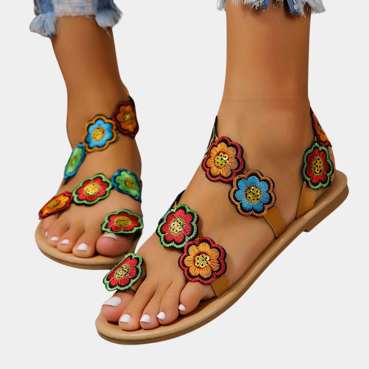 Lightweight Summer Sandals for Women - Lina-Orange-3-Nora Luxe