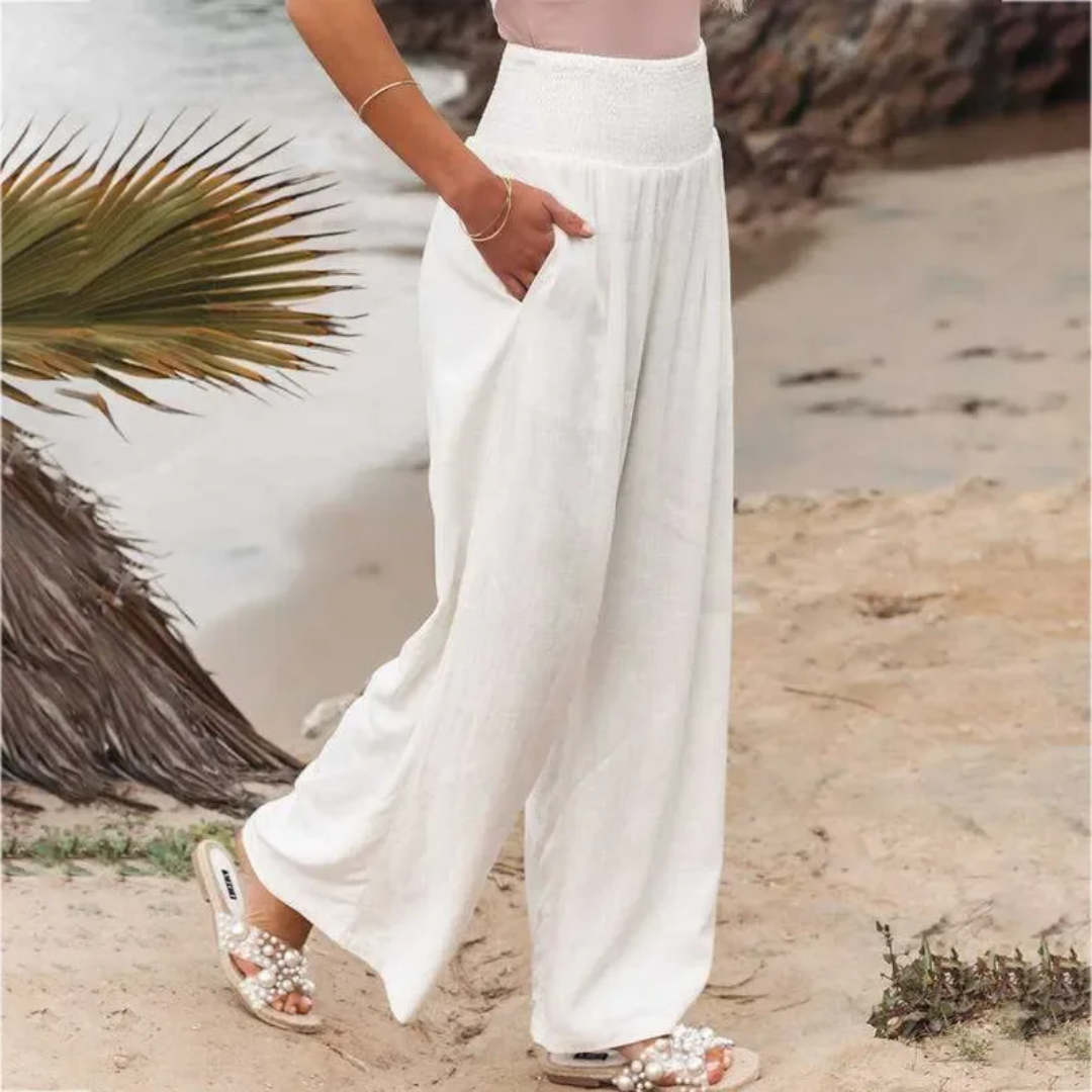 Lightweight Summer Trousers - Solana-black-S-Nora Luxe