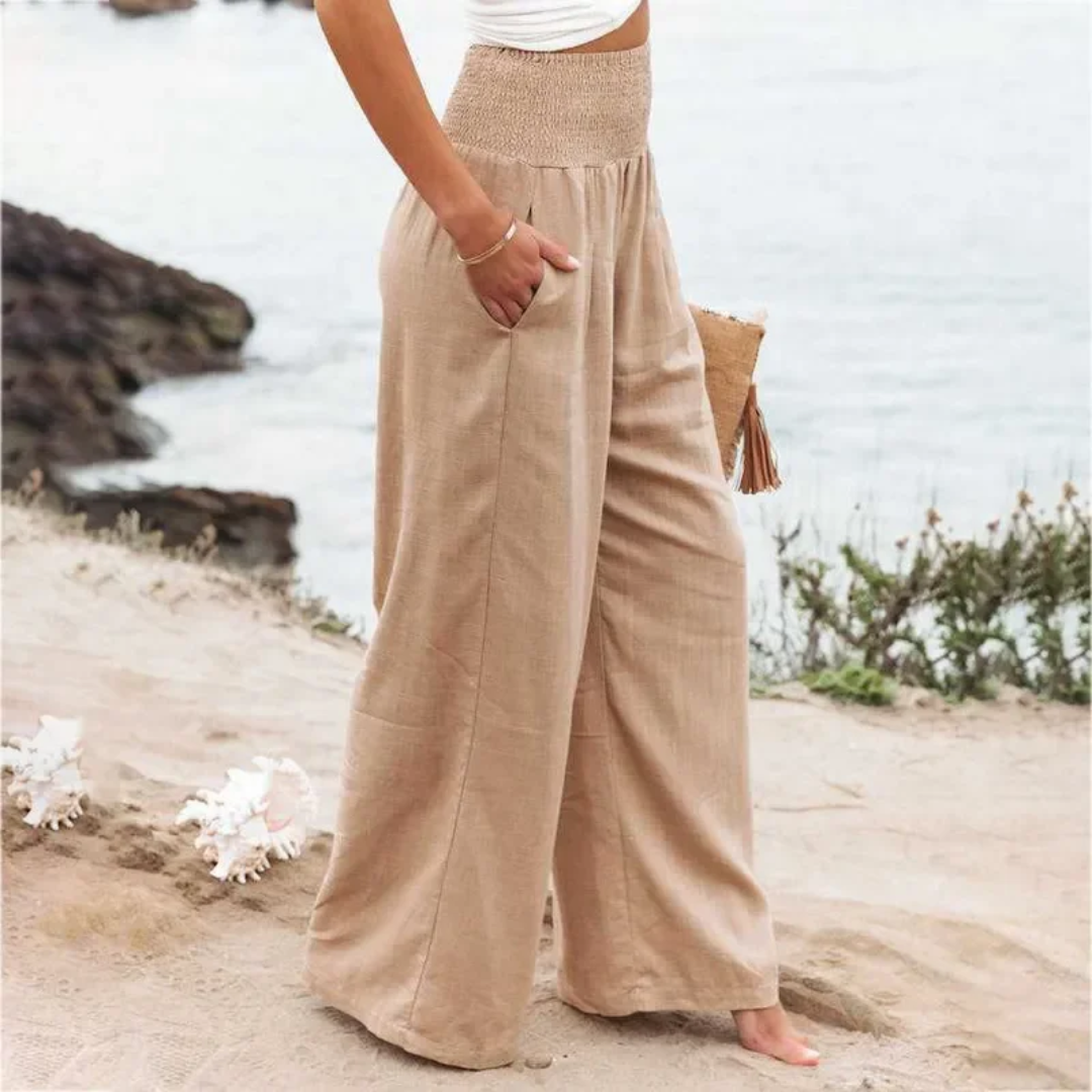 Lightweight Summer Trousers - Solana-black-S-Nora Luxe