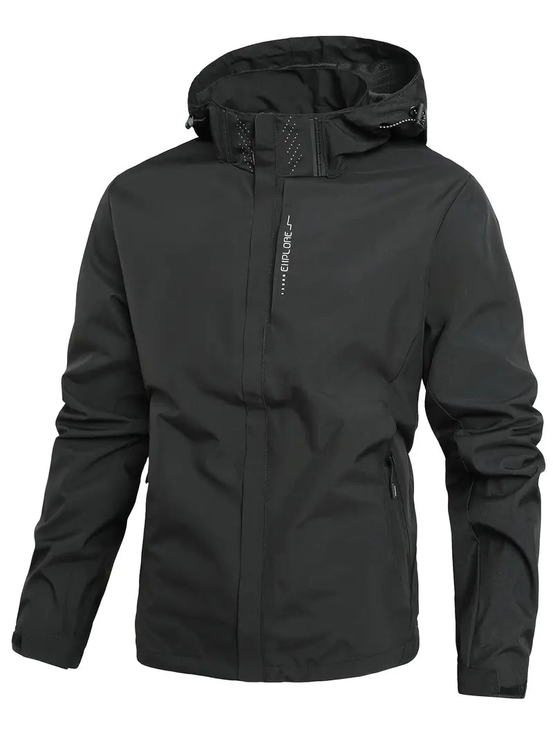 Lightweight Waterproof Jacket for Men - Finn-Black-XS-Nora Luxe
