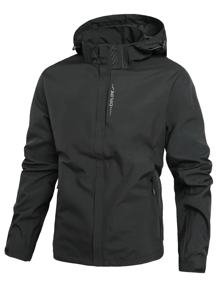Lightweight Waterproof Jacket for Men - Finn-Black-XS-Nora Luxe