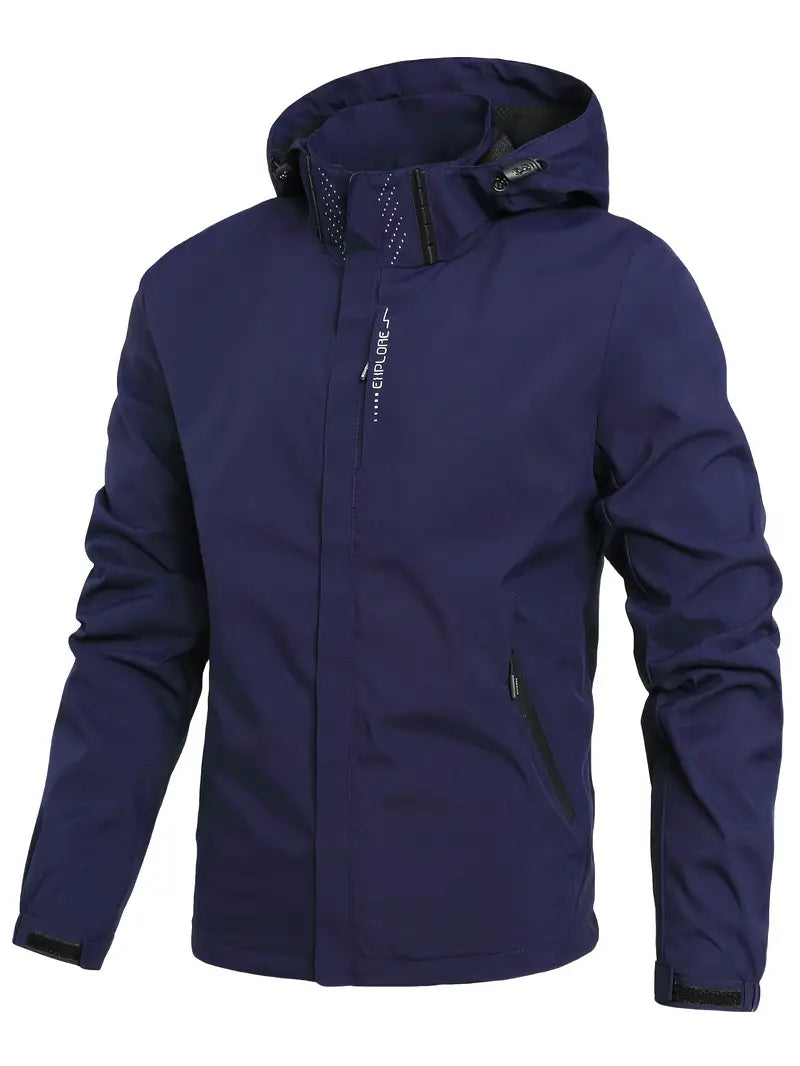 Lightweight Waterproof Jacket for Men - Finn-Dark Blue-XS-Nora Luxe