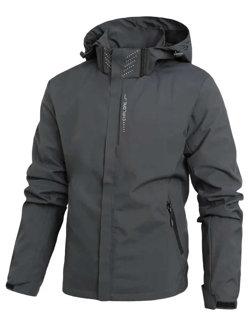 Lightweight Waterproof Jacket for Men - Finn-Gray-XS-Nora Luxe